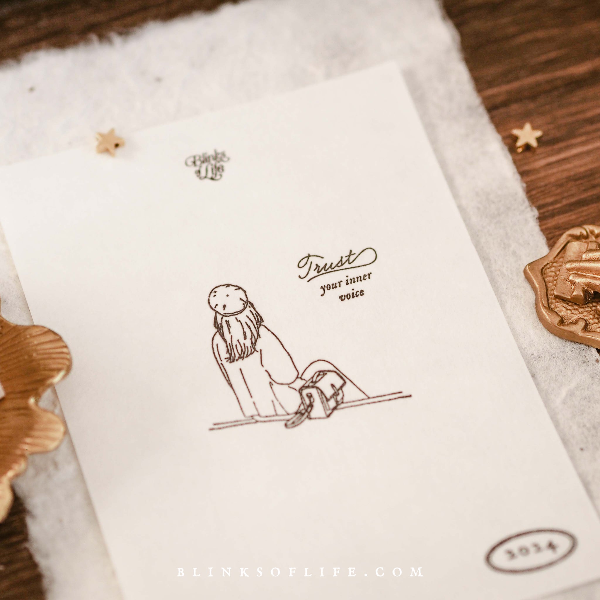 Blinks of Life Wood Rubber Stamp Collection - Trust Your Inner Voice