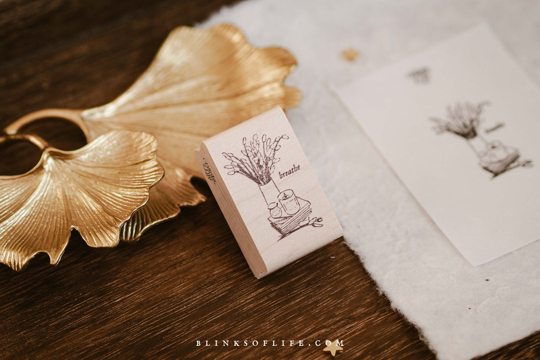 Blinks of Life - Journal Quote Illustration Rubber Stamp