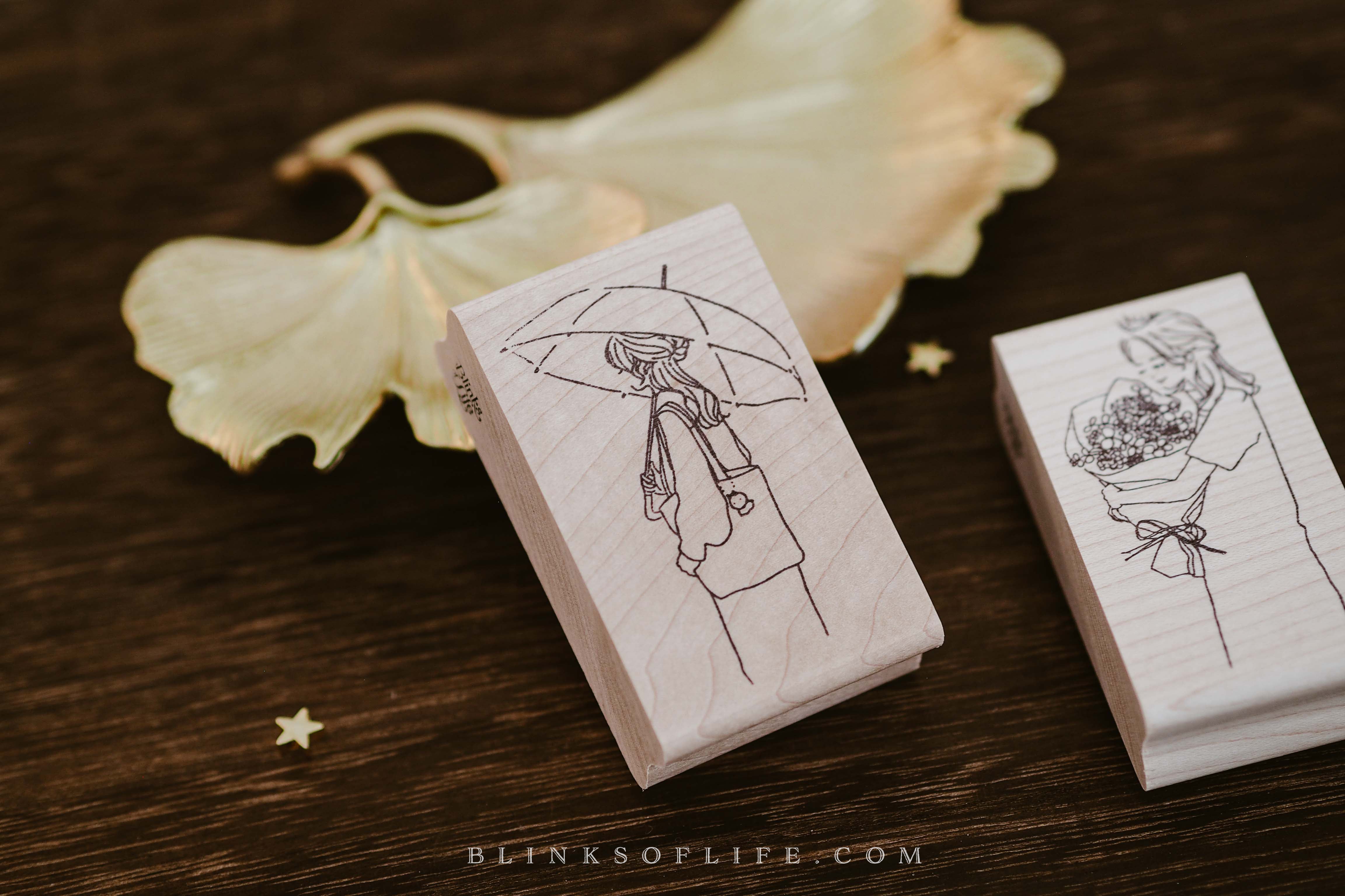 Blinks of Life - Journal Quote Illustration Rubber Stamp