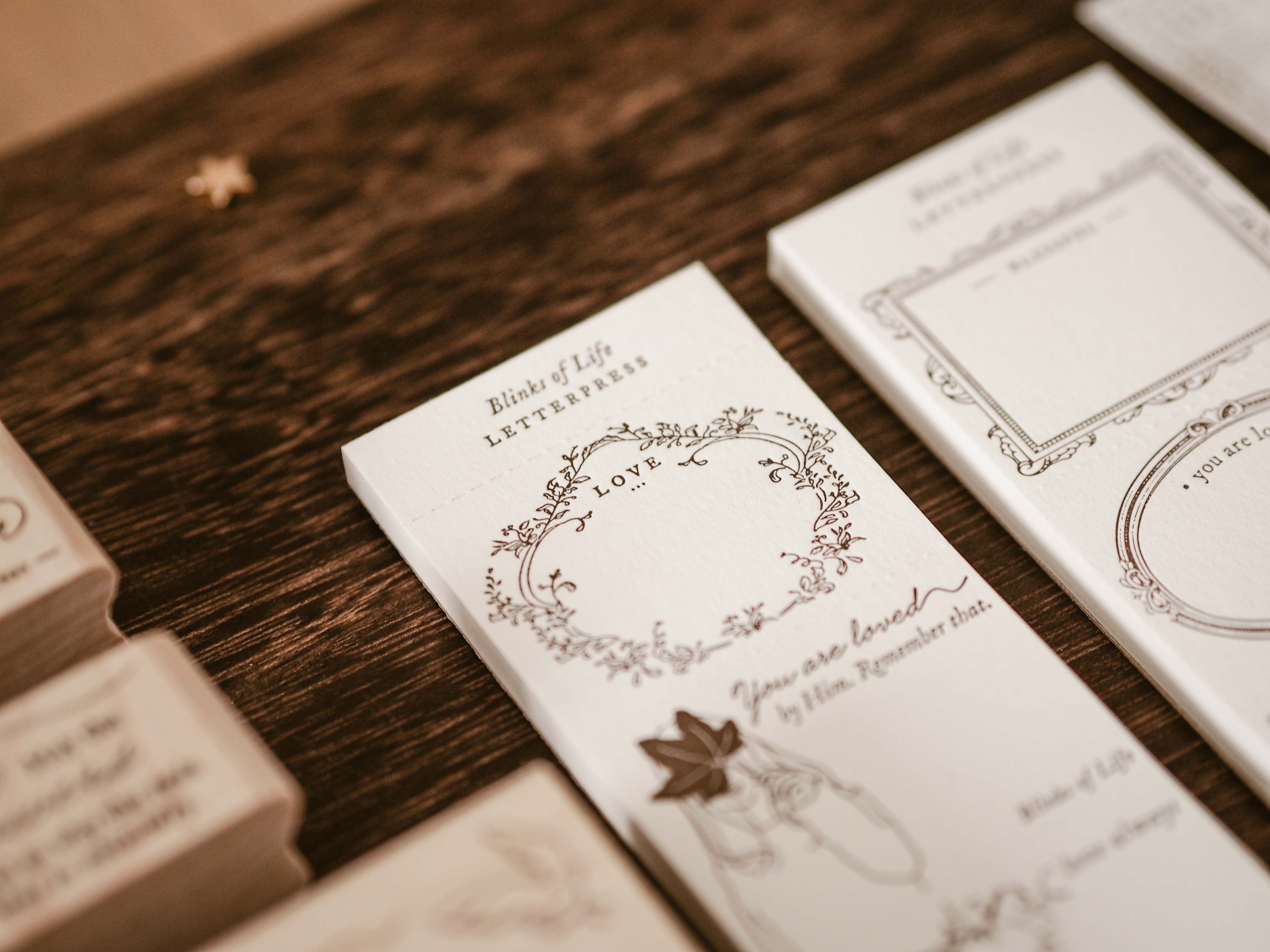 Blinks of Life - Letterpress Label Book Notepad