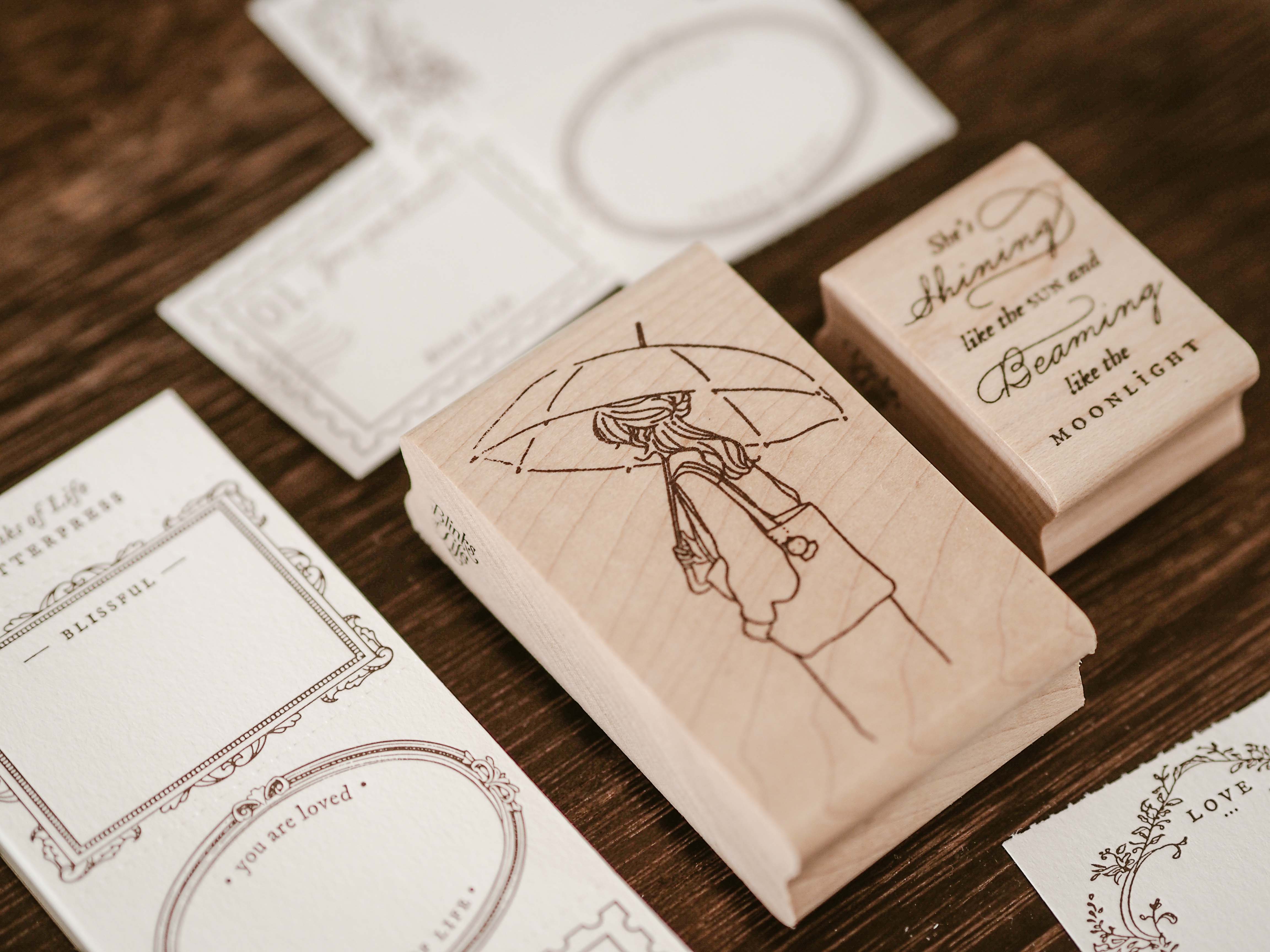 Blinks of Life - Journal Quote Illustration Rubber Stamp