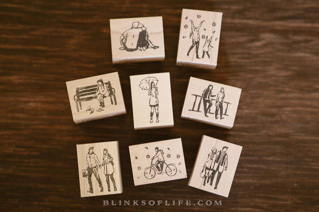 Blinks of Life - Rubber Wooden Stamp - Life Captured Journal Bujo Planner Stamp