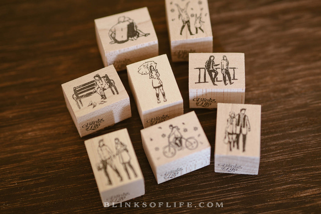 Blinks of Life - Rubber Wooden Stamp - Life Captured Mini