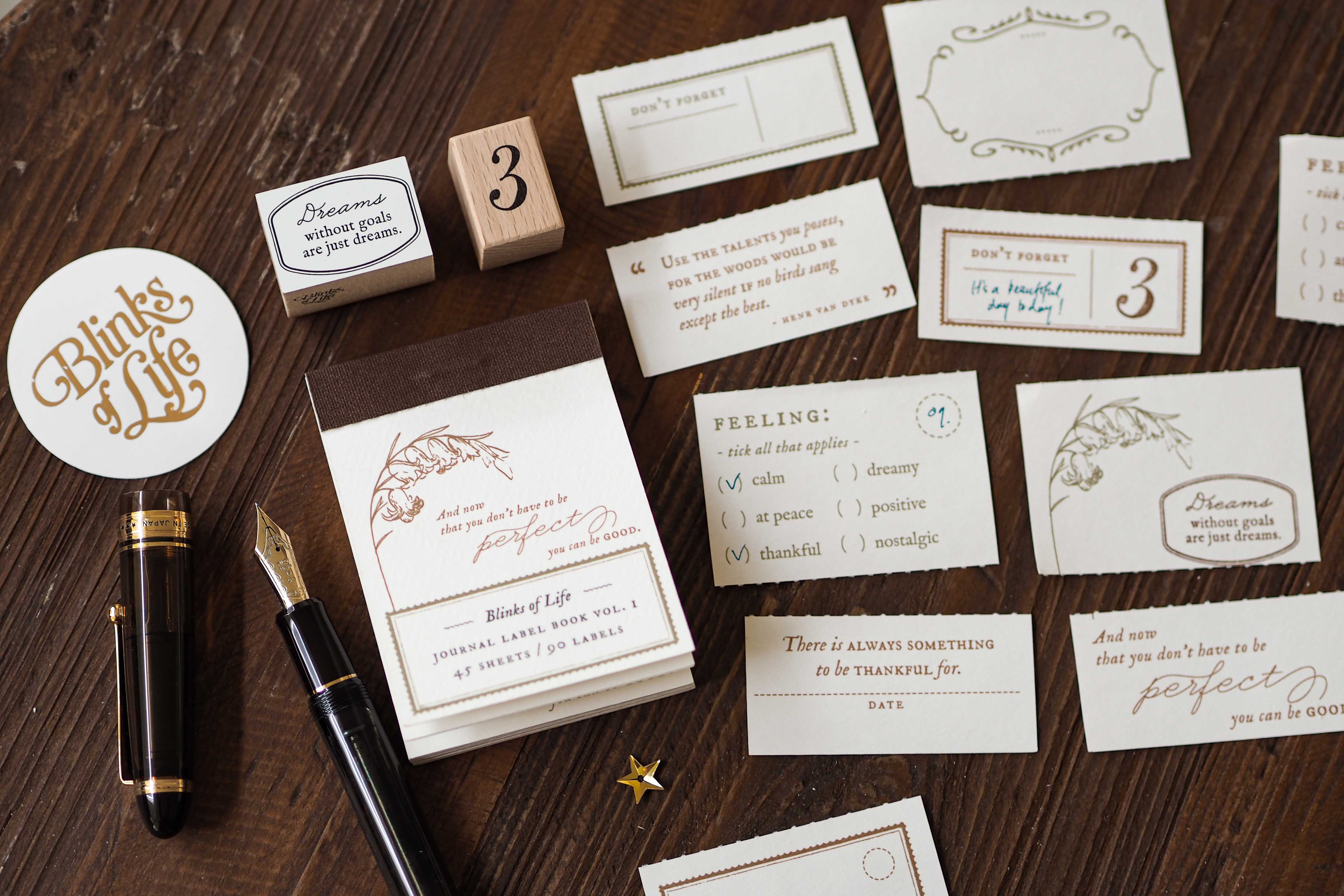 Blinks of Life Papeterie - Journal Label Book Vol 1