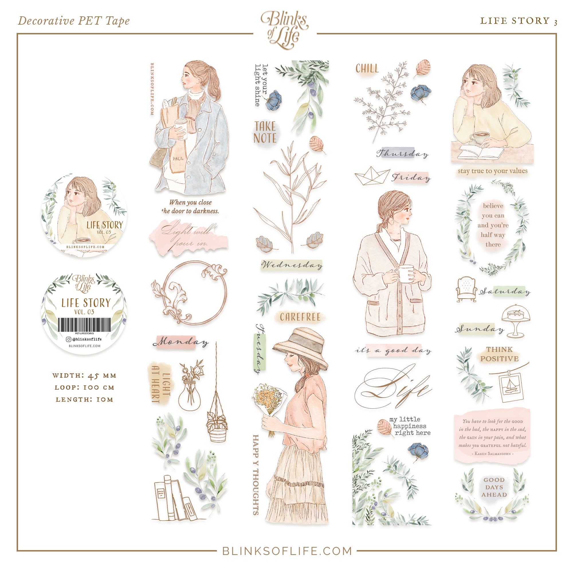 Blinks of Life - PET tape - Life Story 3