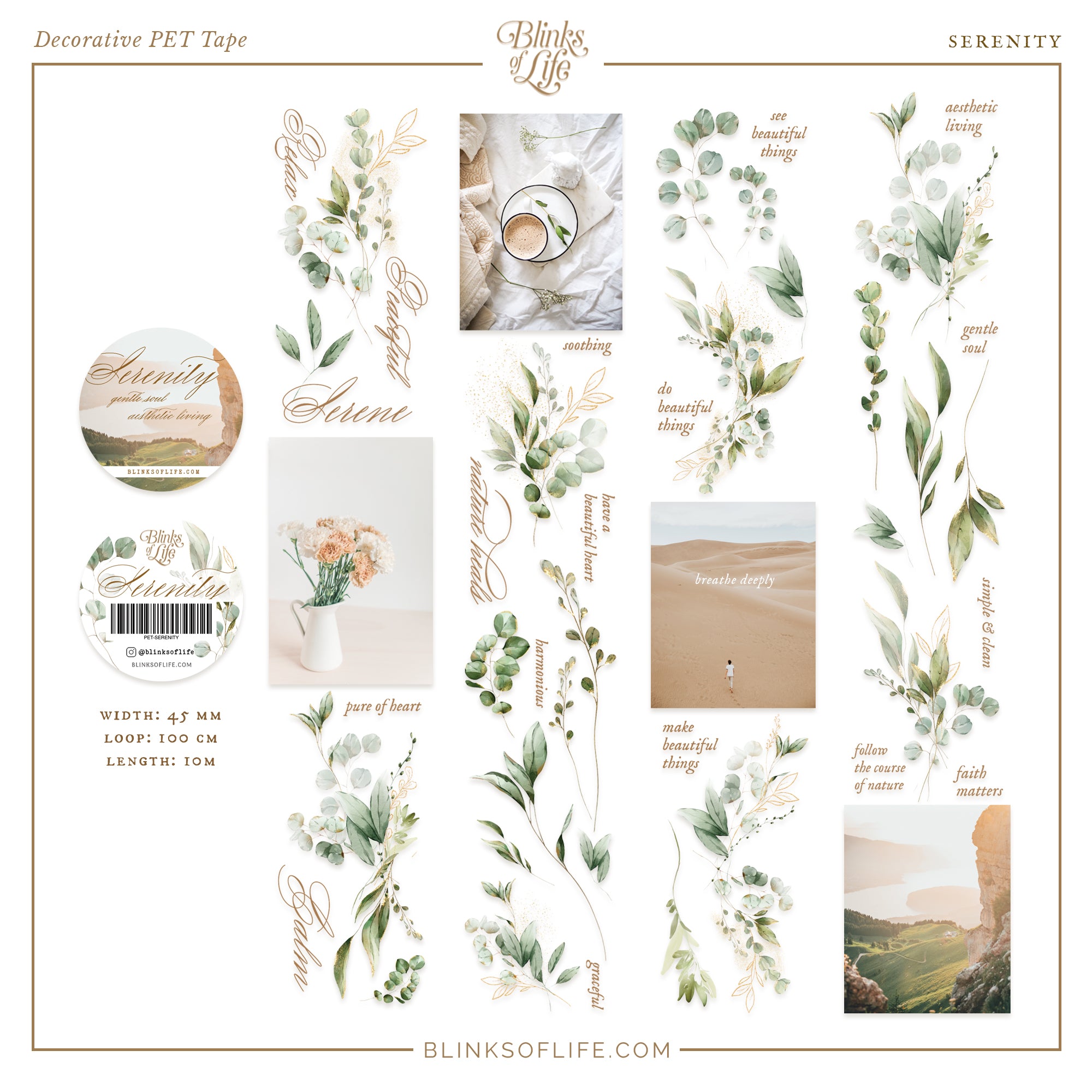 Blinks of Life - PET tape - Serenity