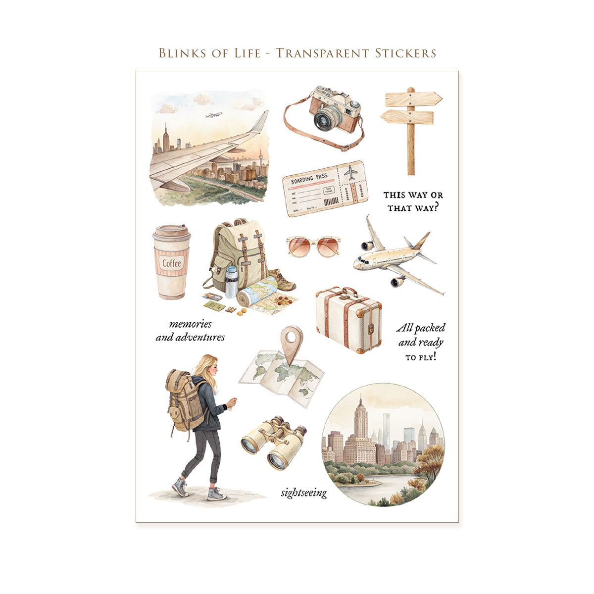 Blinks of Life Transparent Stickers No. 52