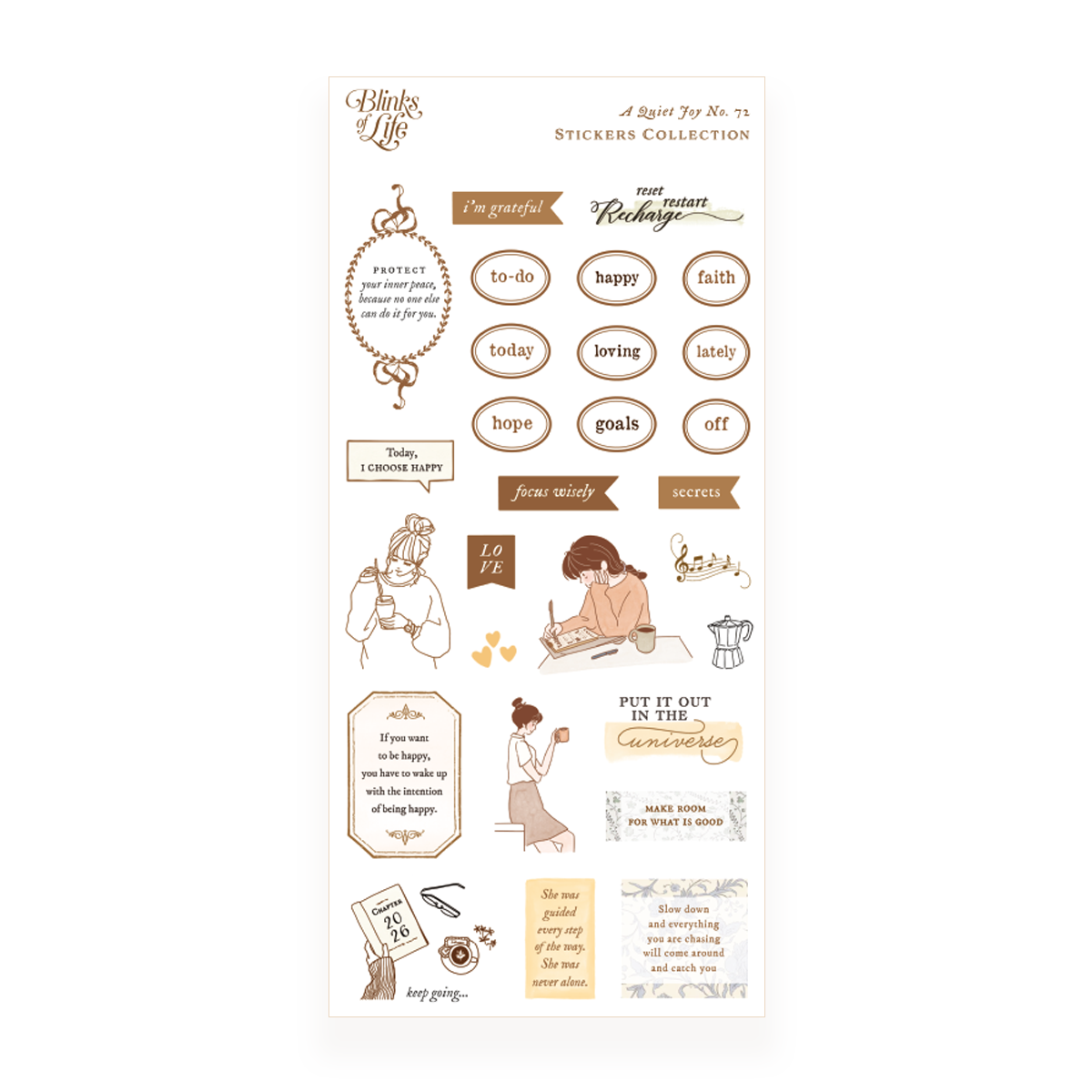 A Quiet Joy - Transparent Stickers No. 72