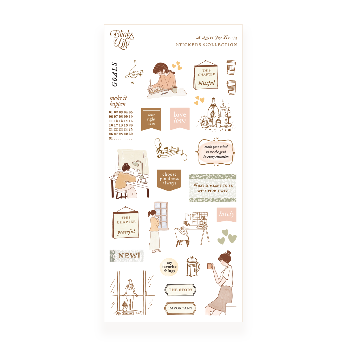 A Quiet Joy - Transparent Stickers No. 73