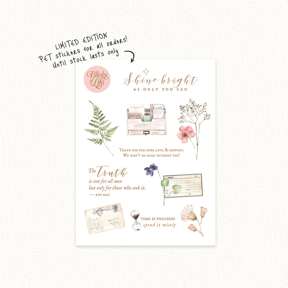 Blinks of Life - BOL - Letterpress Label Book