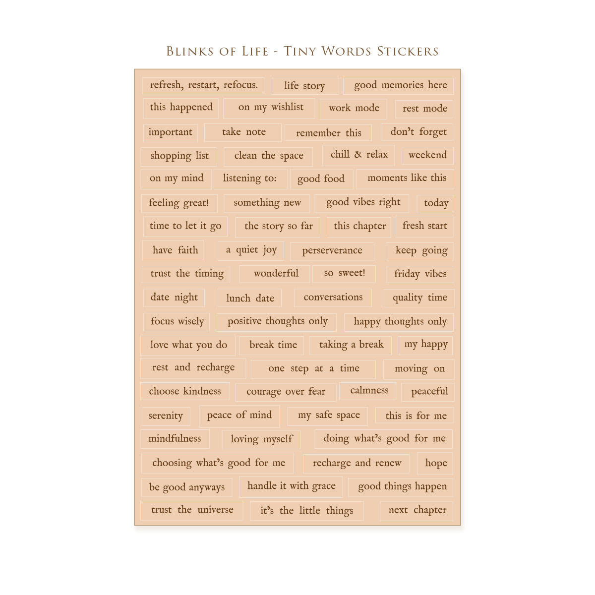 Tiny Words Stickers #05