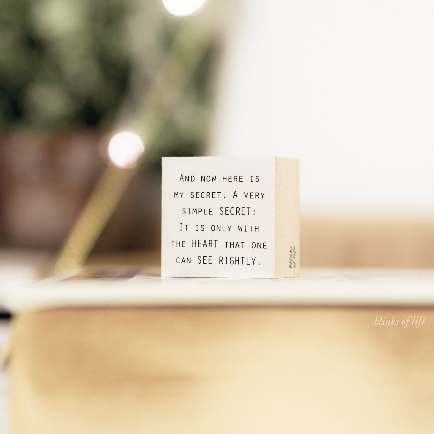 Blinks of Life Journal Quote Stamp - The Little Prince