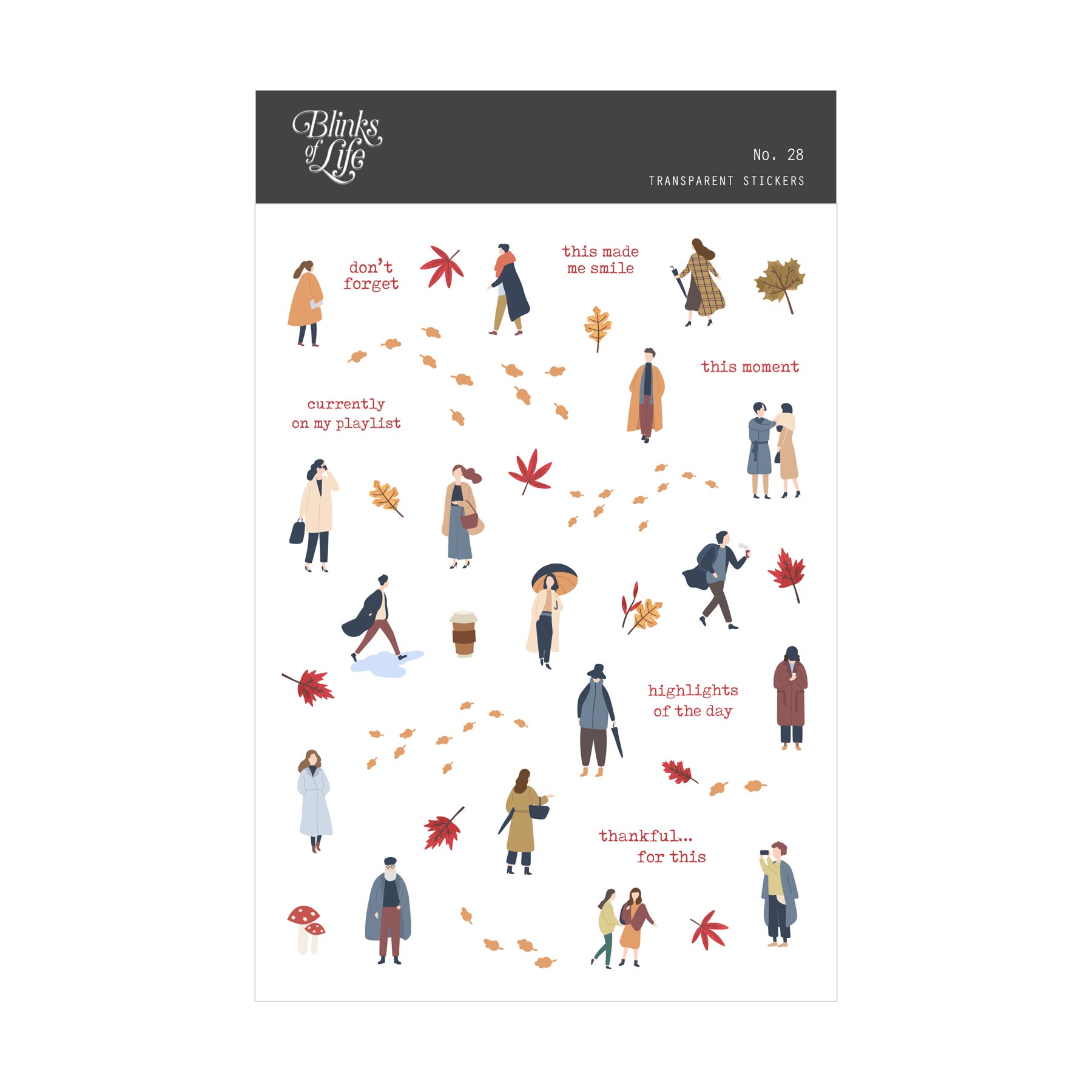 Blinks of Life Transprent Stickers No. 28