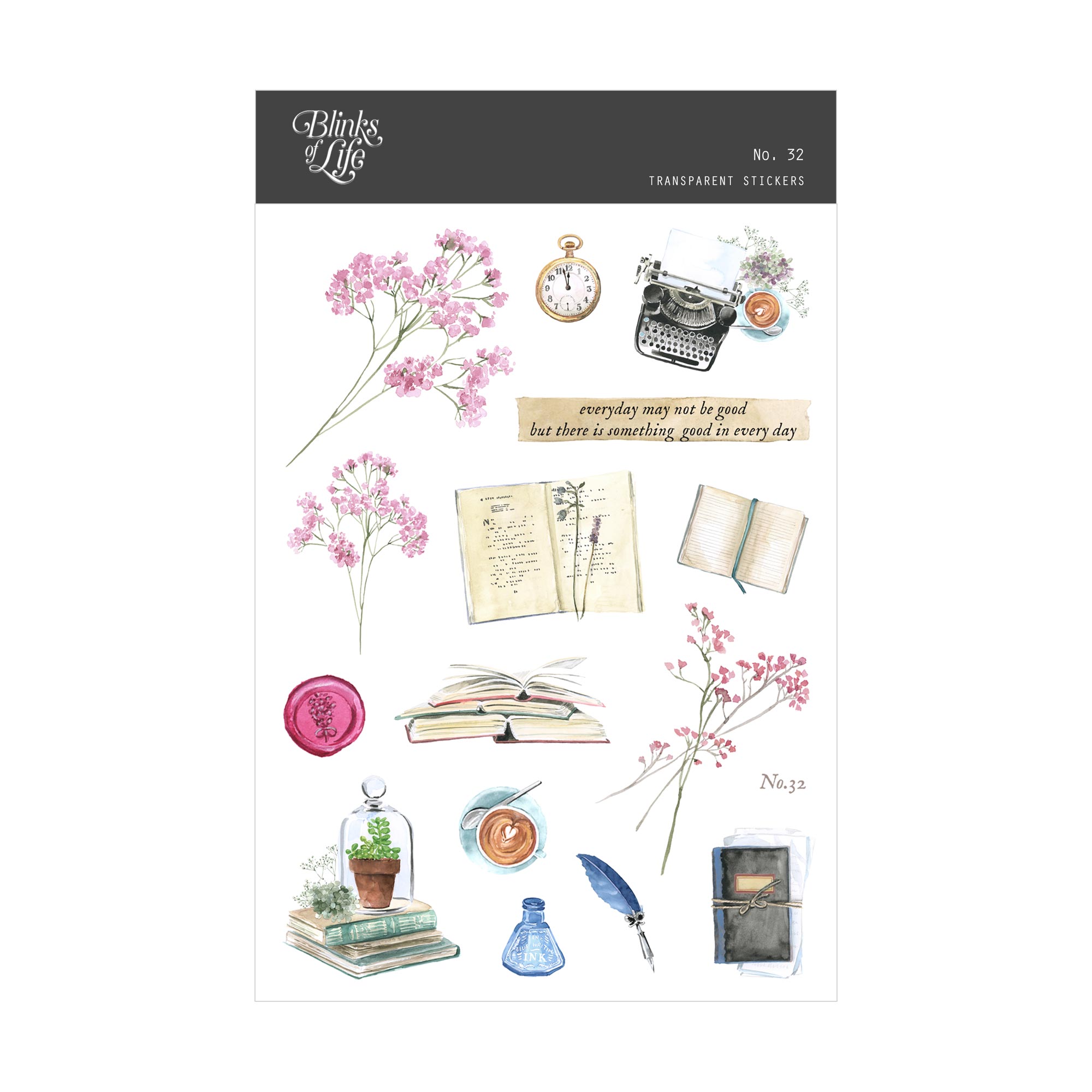 Blinks of Life - Journal Bujo Transparent Stickers
