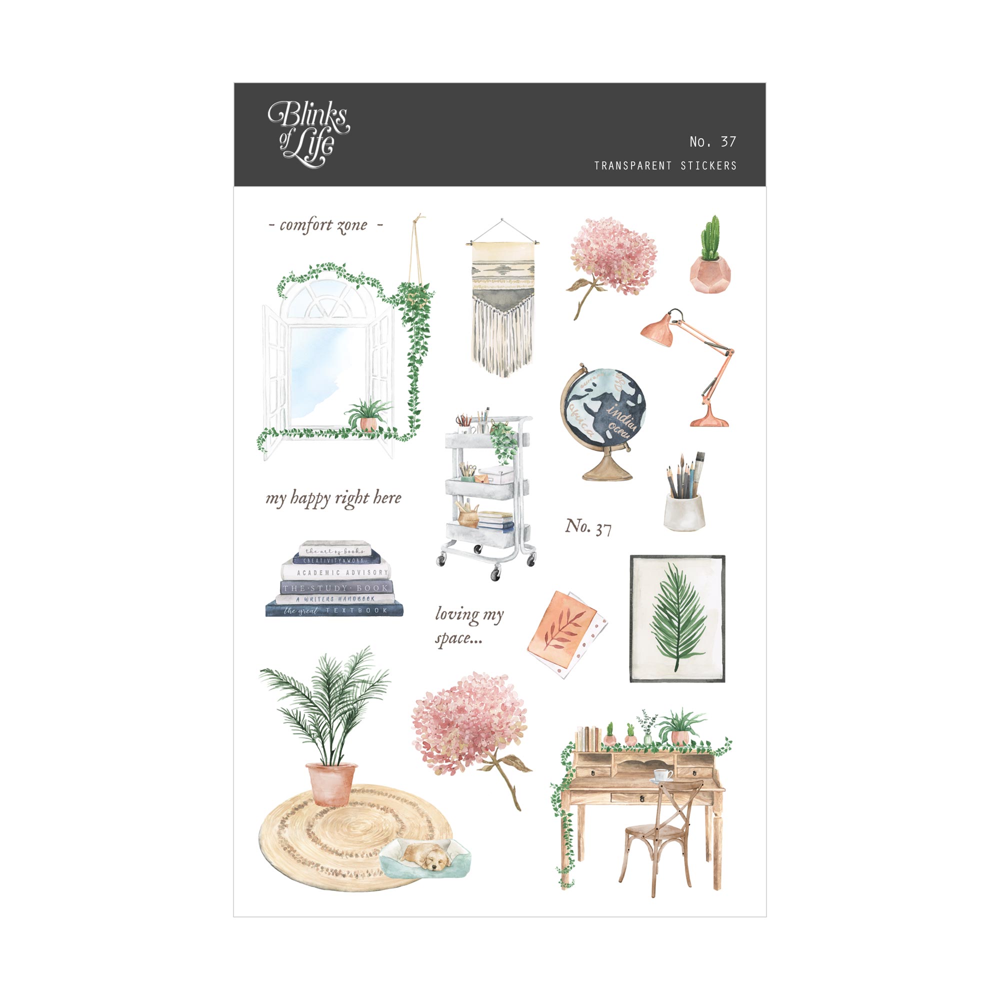 Blinks of Life - Journal Bujo Transparent Stickers