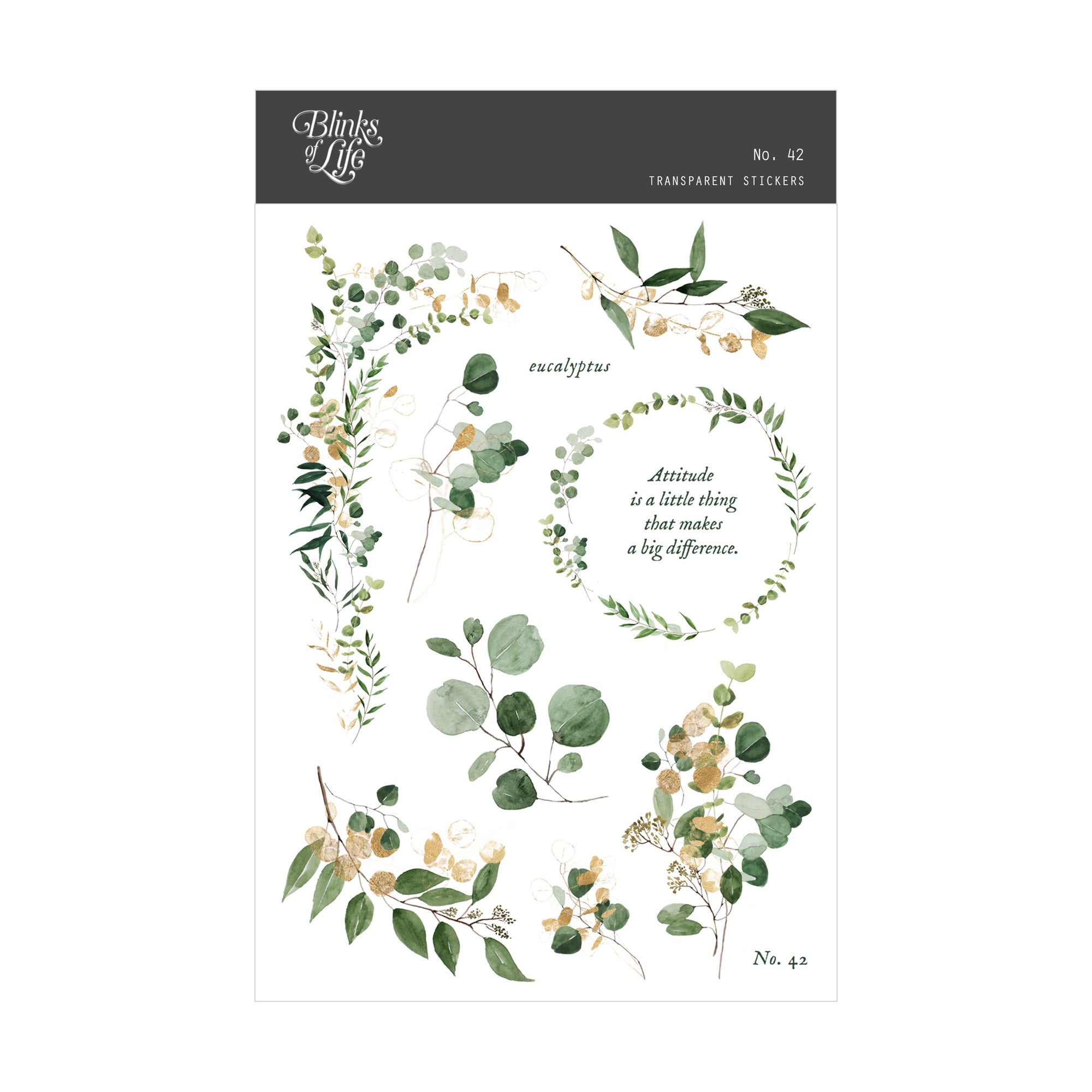 Blinks of Life - Journal Bujo Transparent Stickers