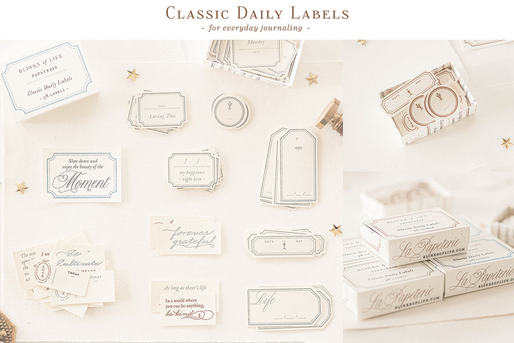 Blinks of Life - Classic Daily Labels - Classic Brown