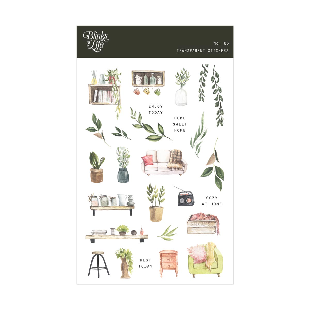 Blinks of Life Transparent Stickers - Bujo, Planner, Journal, Scrapbooking