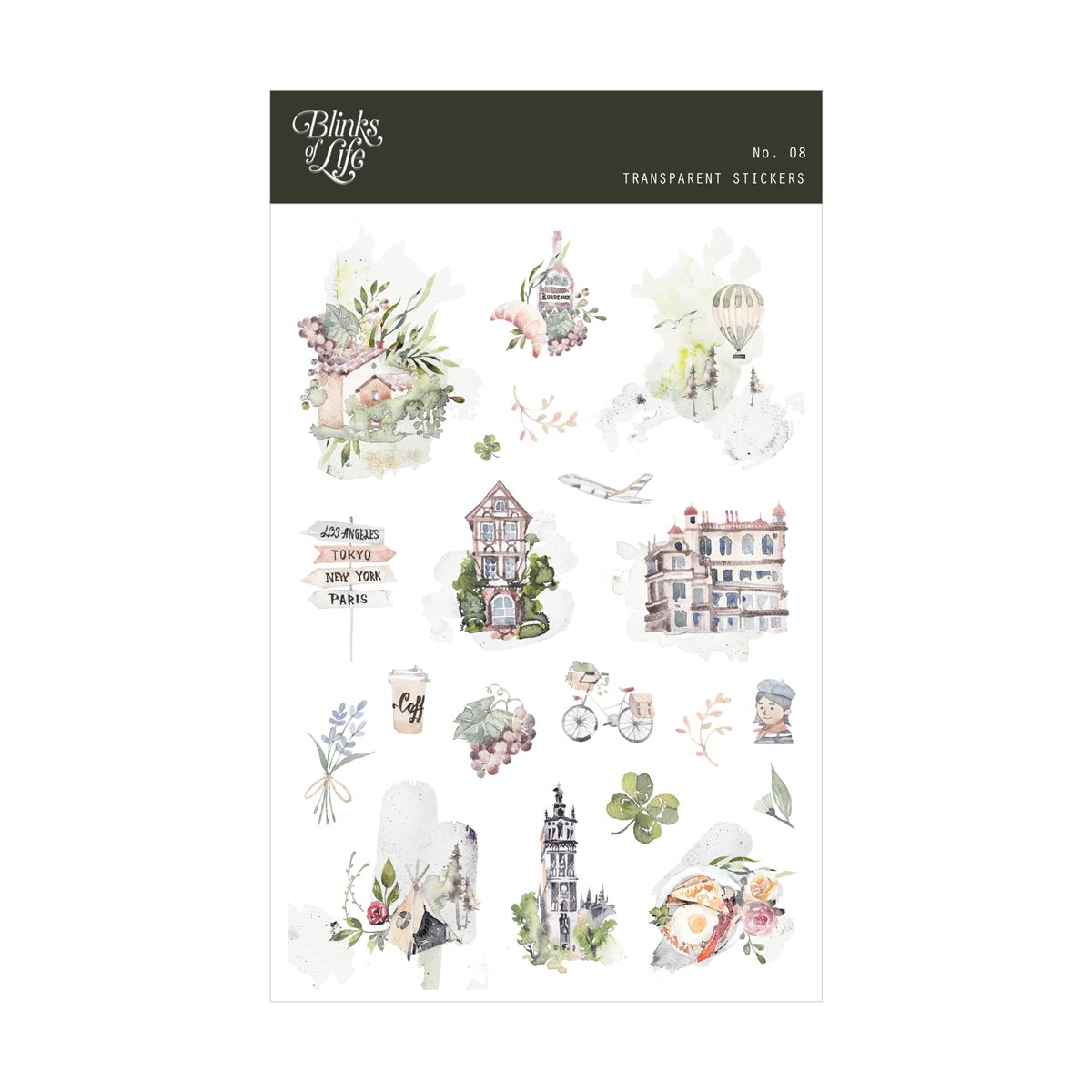 Blinks of Life Transparent Stickers - Bujo, Journal, Planner, Scrapbooking