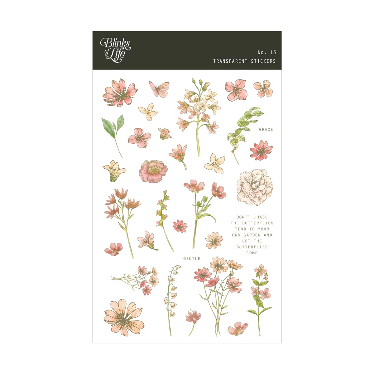 Blinks of Life Transparent Stickers - Bujo, Journal, Scrapbook, Planner