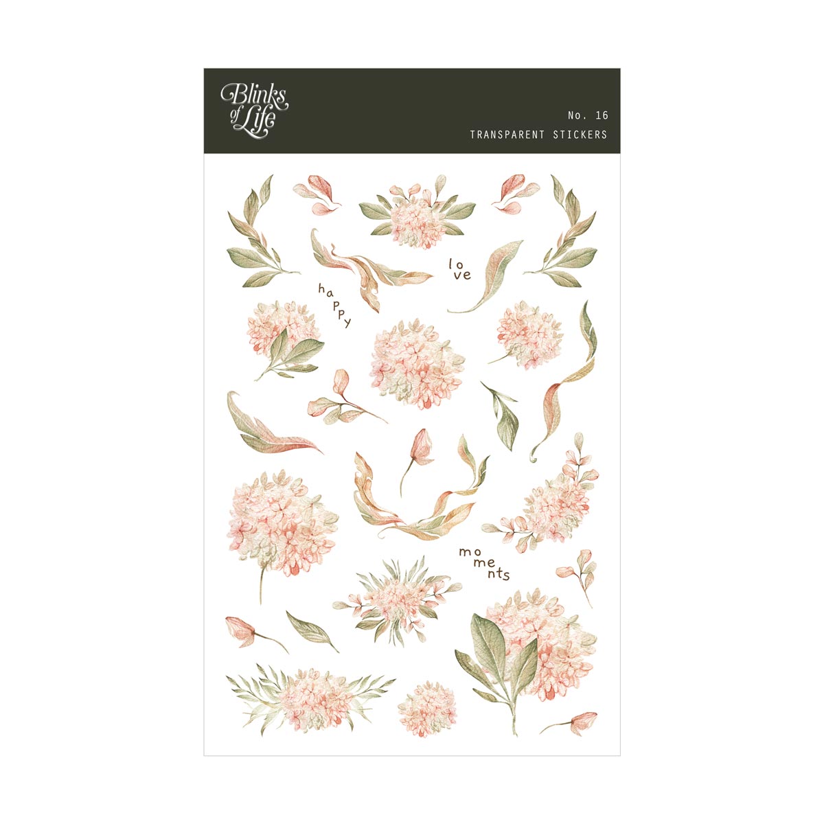 Blinks of Life Transparent Stickers - Bujo, Journal, Scrapbook, Planner