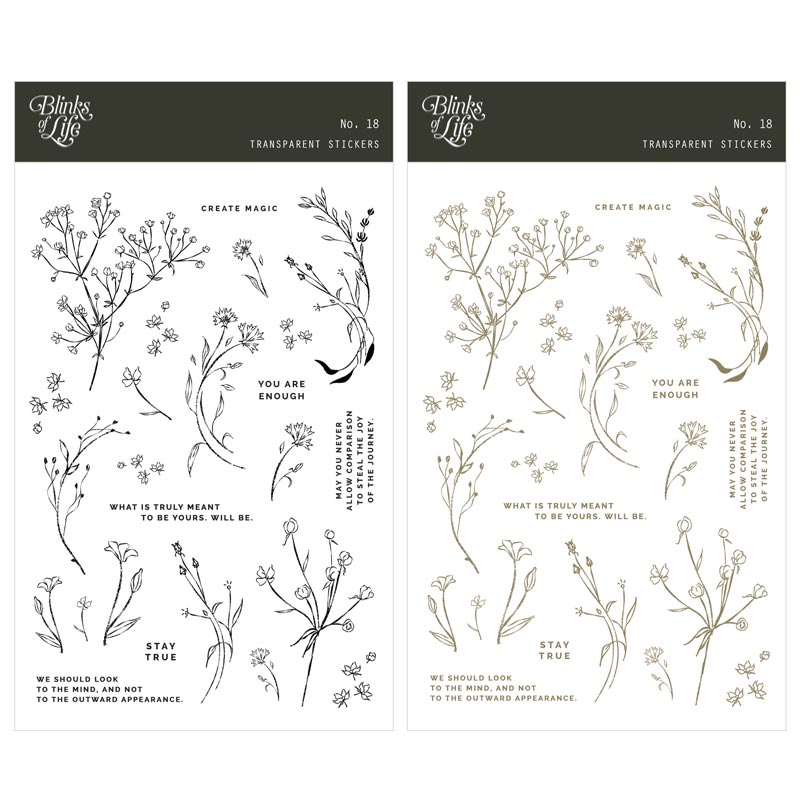 Blinks of Life Transparent Stickers No. 18