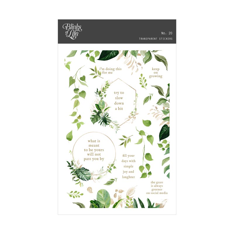Blinks of Life Transparent Stickers No. 20