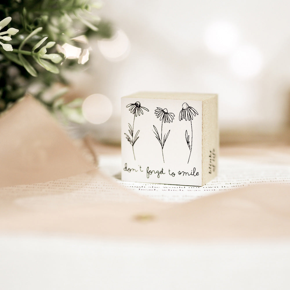 Blinks of Life Rubber Stamp - Don't Forget to Smile