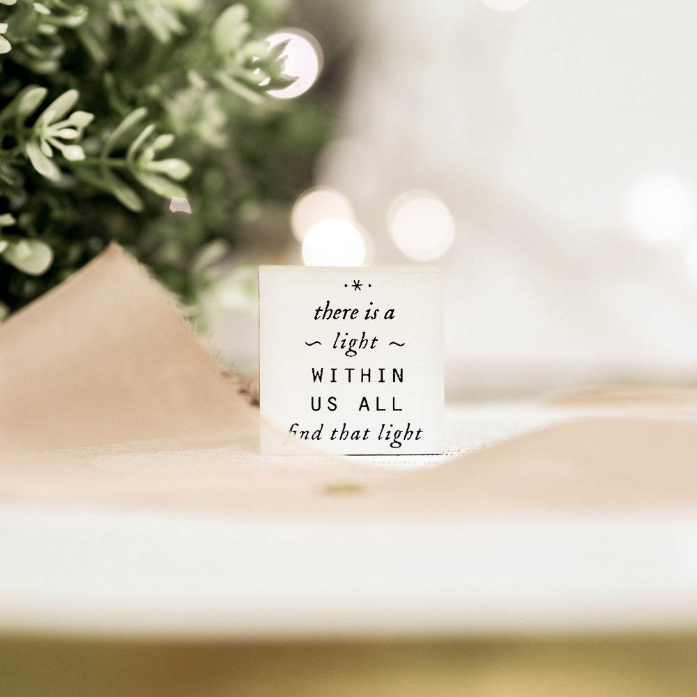 Blinks of Life Rubber Stamp Journal Quote - Find That Light