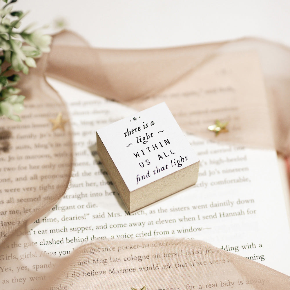 Blinks of Life Rubber Stamp Journal Quote - Find That Light