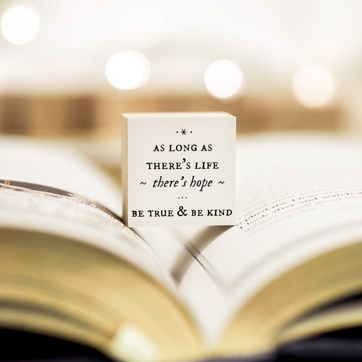 Blinks of Life Rubber Stamp Journal Quote - True & Kind