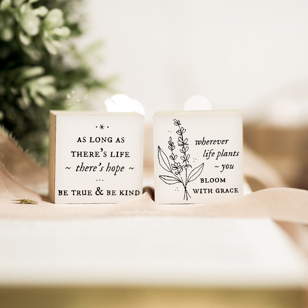 Blinks of Life Rubber Stamp Journal Quote - True & Kind