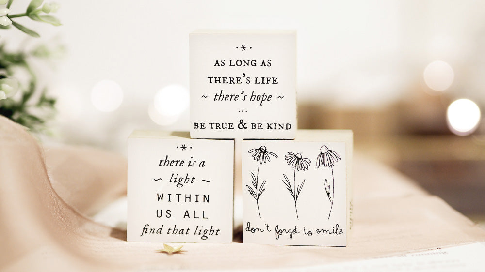 Blinks of Life Rubber Stamp Journal Quote - Find That Light