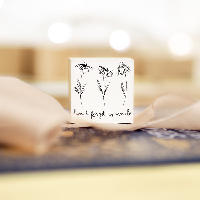 Blinks of Life Rubber Stamp - Don't Forget to Smile
