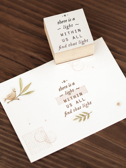 Blinks of Life Rubber Stamp Journal Quote - Find That Light