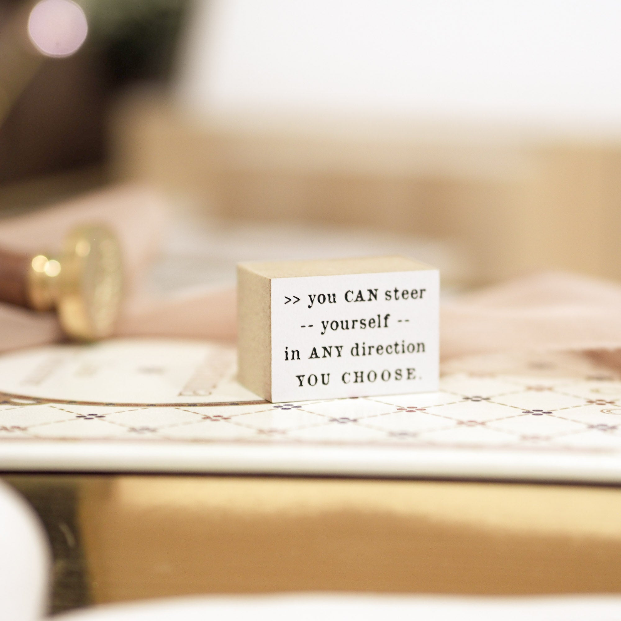 Blinks of Life Journal Quote Stamp - Yes, You Can