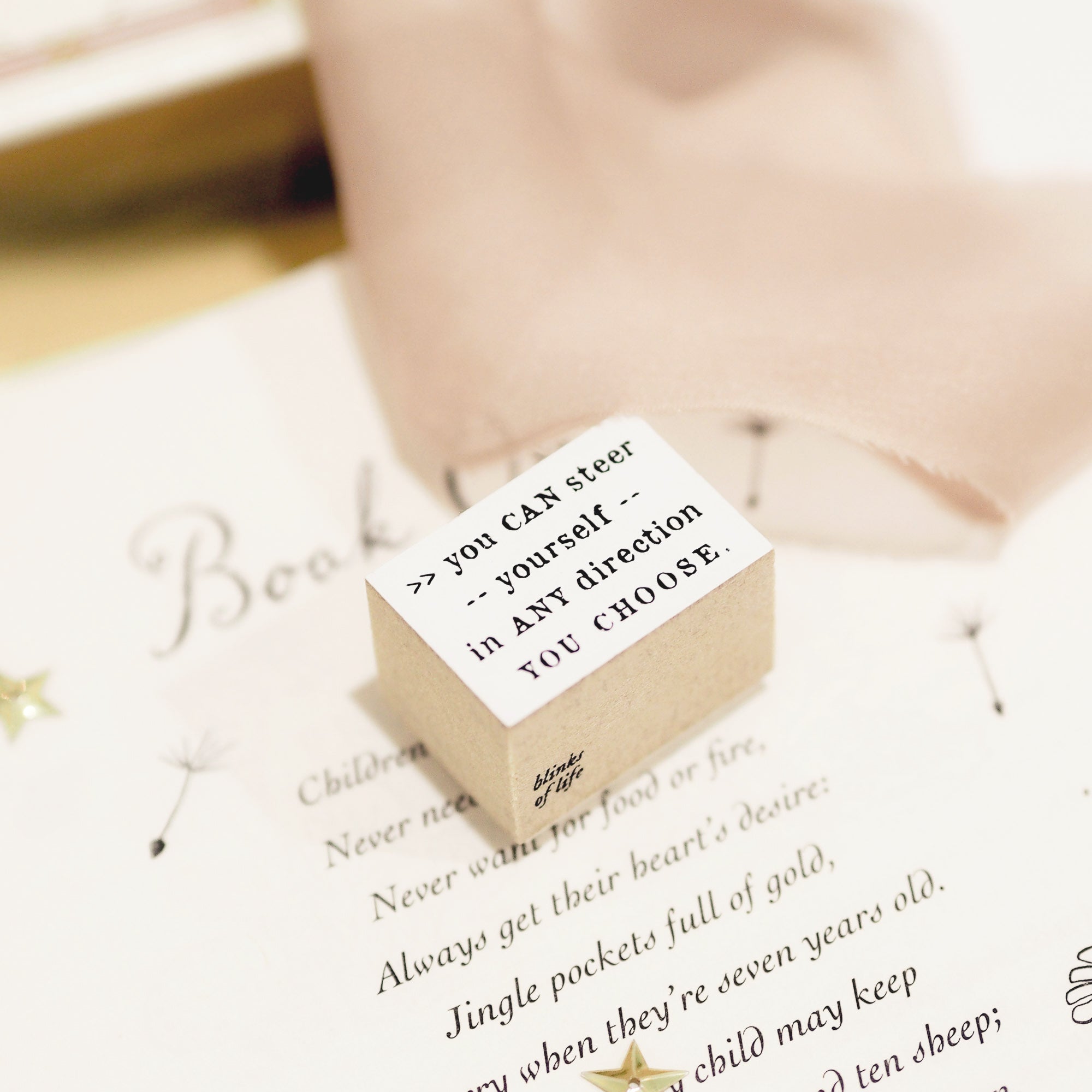 Blinks of Life Journal Quote Stamp - Yes, You Can