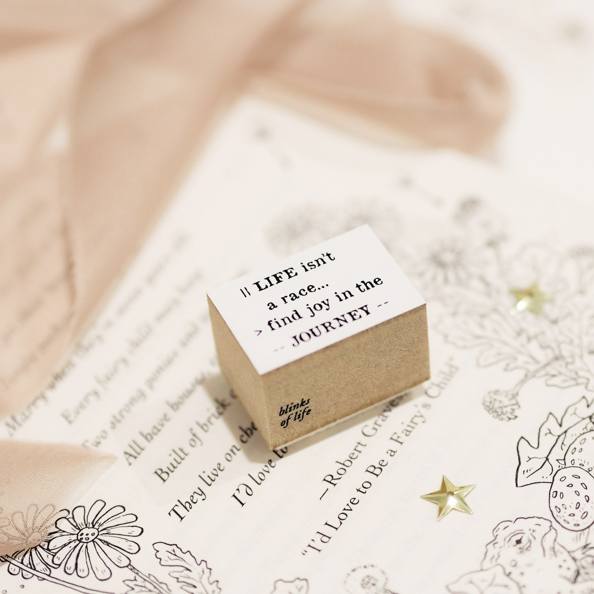 Blinks of Life Journal Quote Stamp - The Journey