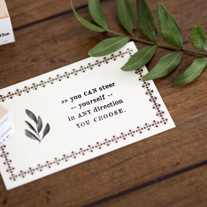 Blinks of Life Journal Quote Rubber Stamp No. 02 | You Can