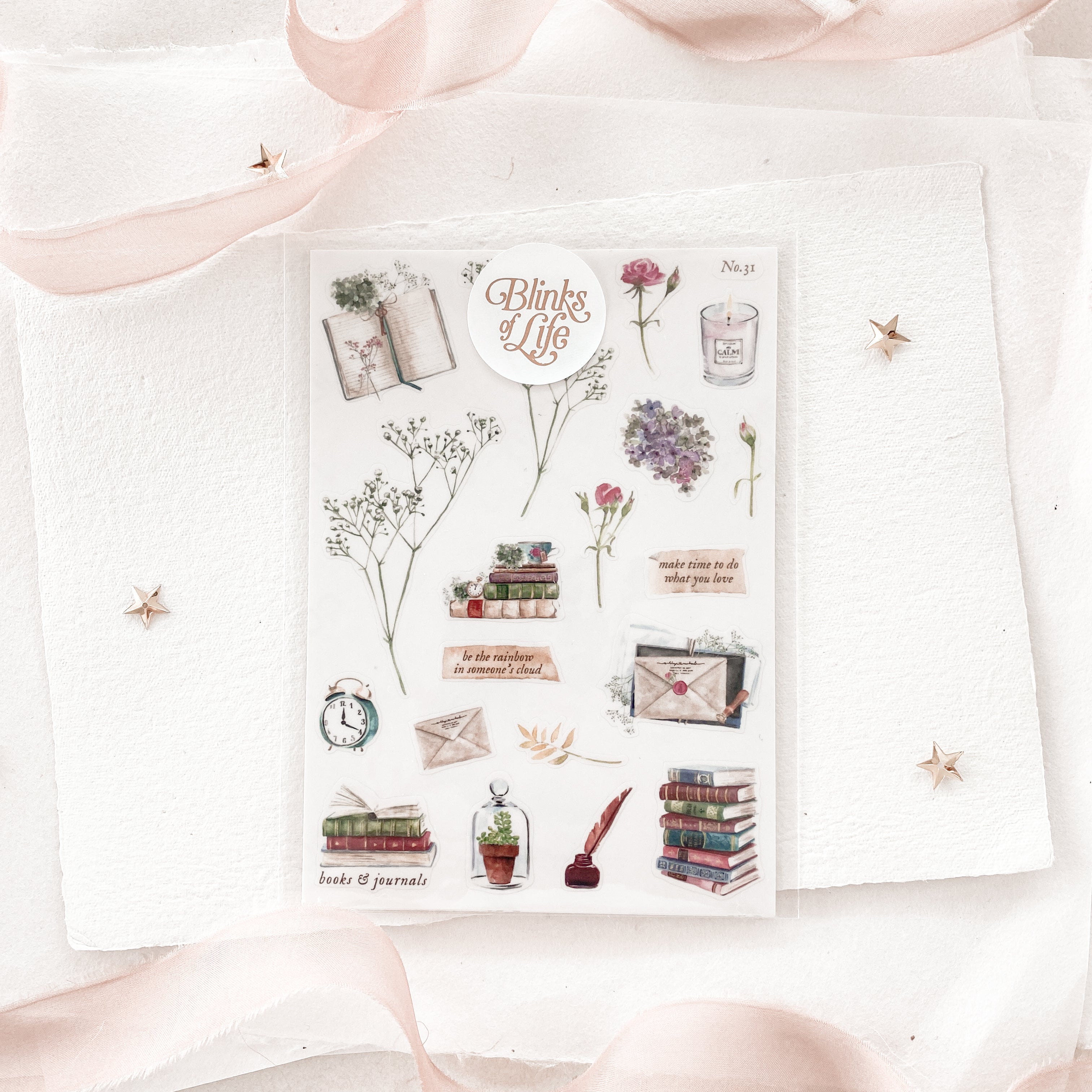 Blinks of Life - Journal Bujo Transparent Stickers