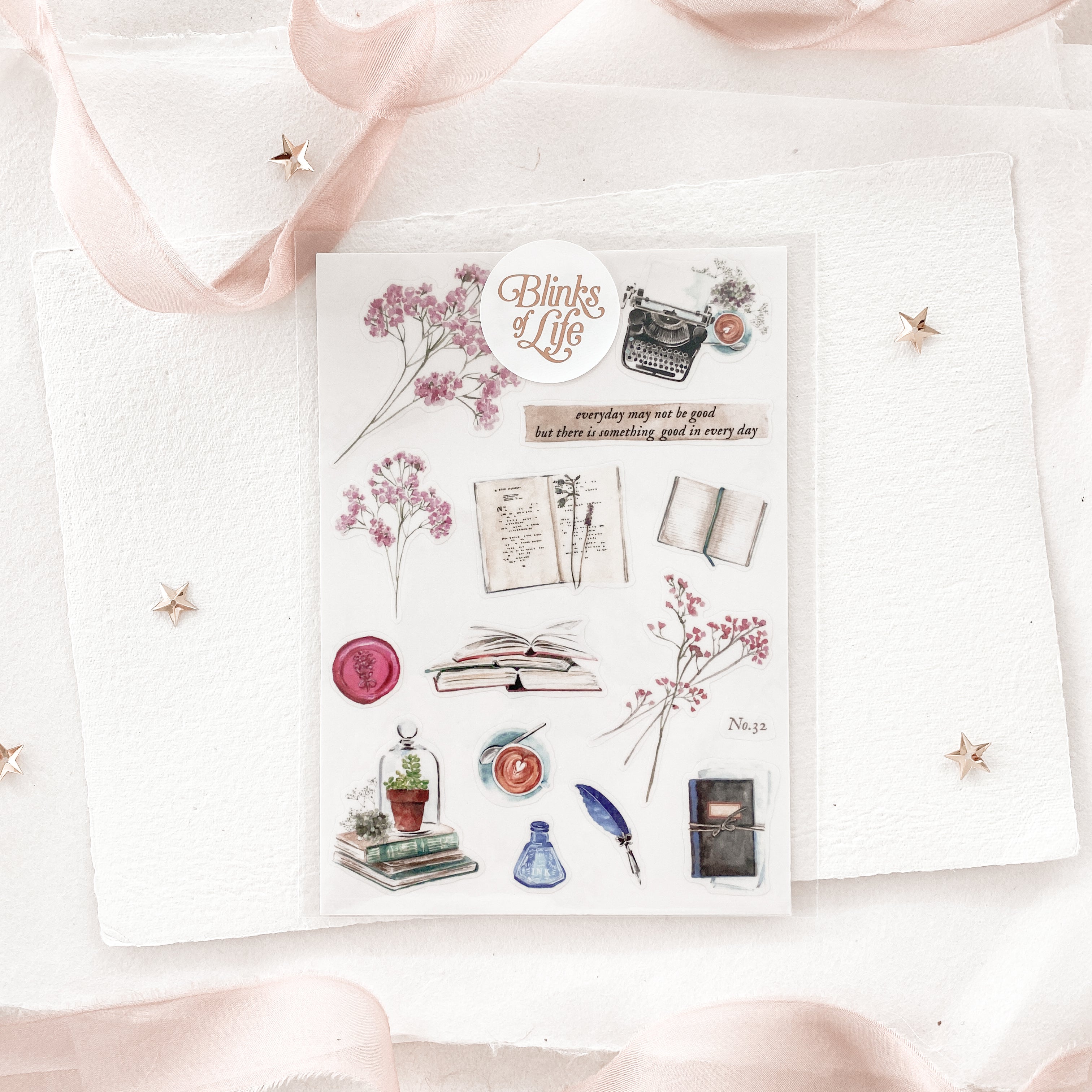 Blinks of Life - Journal Bujo Transparent Stickers