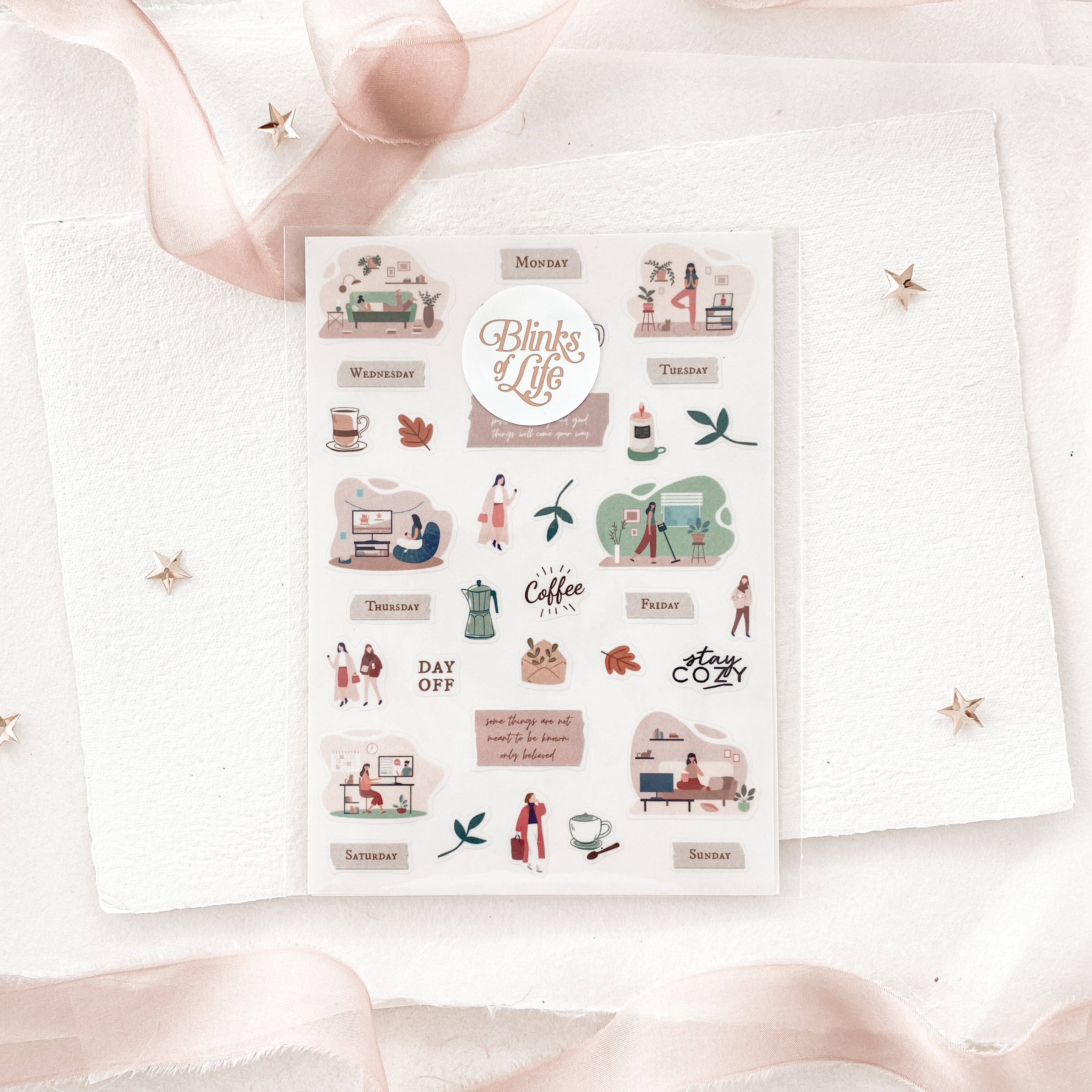 Blinks of Life - Journal Bujo Transparent Stickers