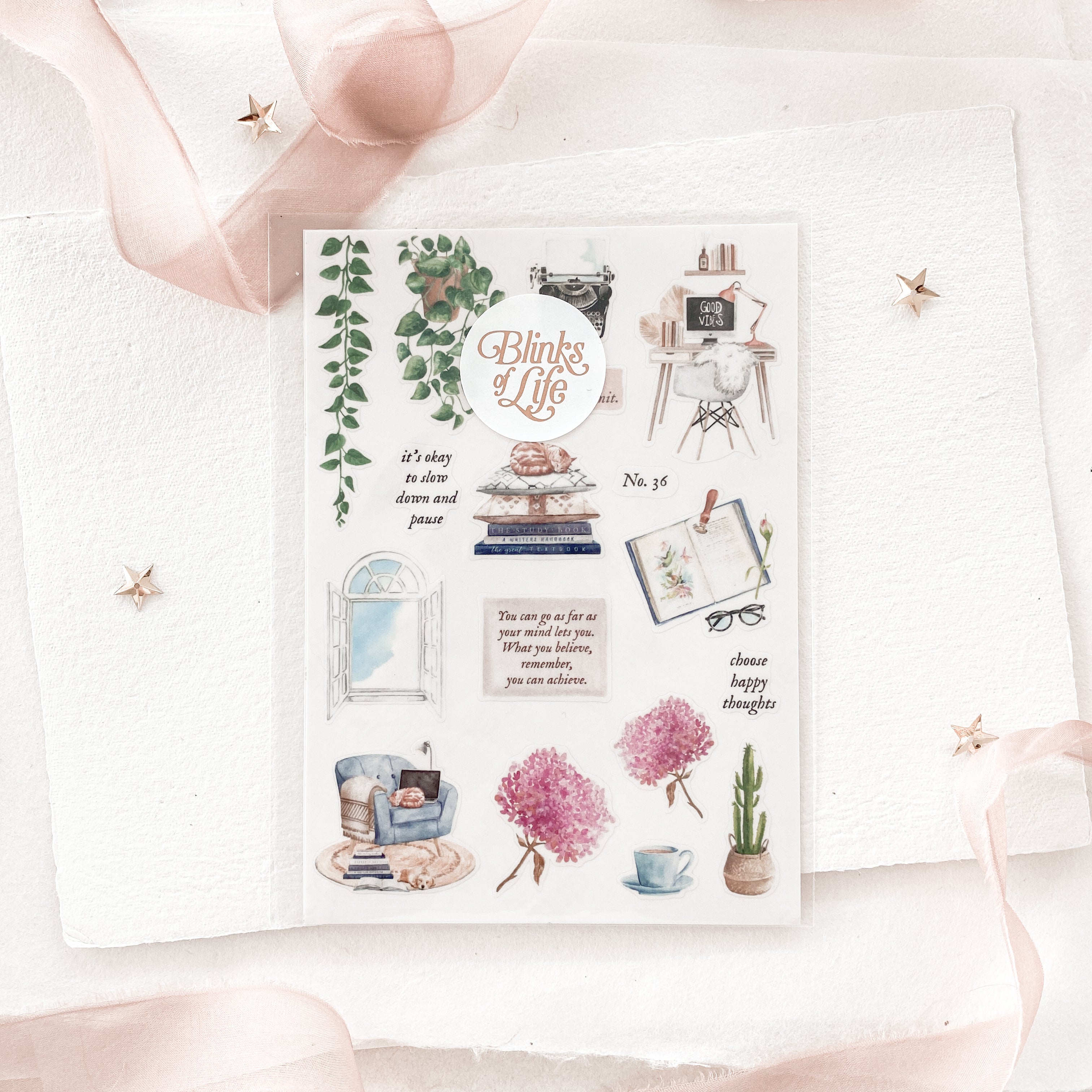 Blinks of Life - Journal Bujo Transparent Stickers