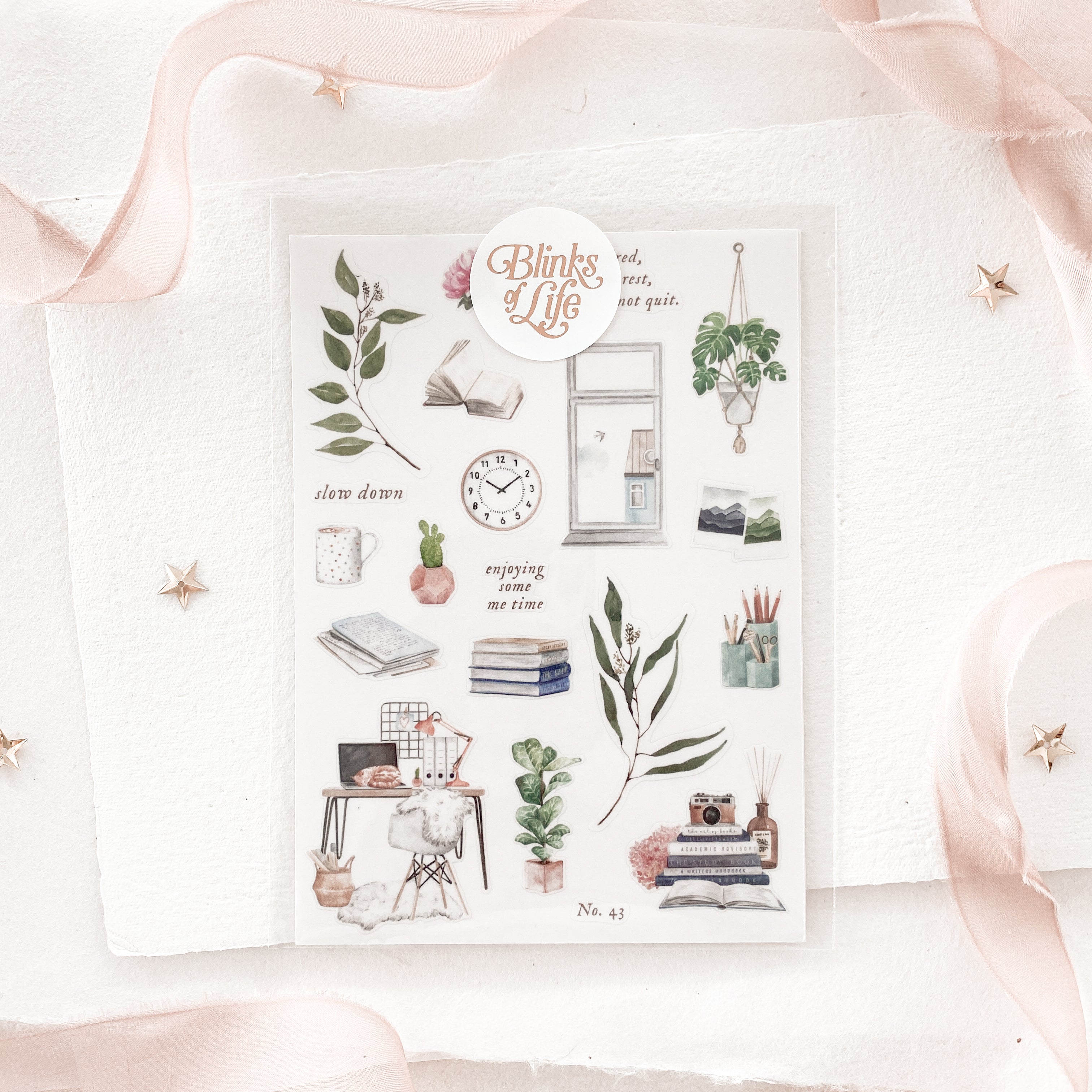 Blinks of Life - Journal Bujo Transparent Stickers