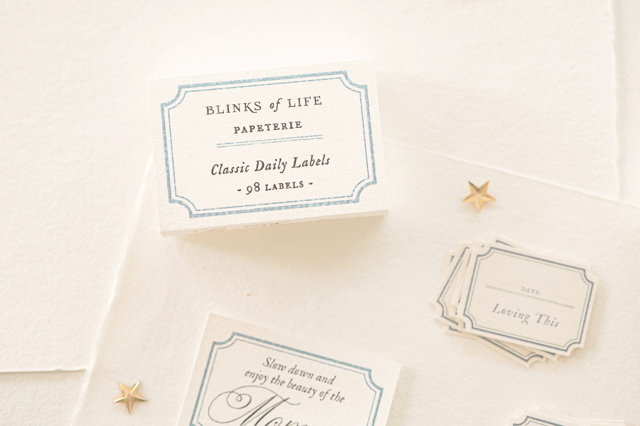 Blinks of Life - Classic Daily Labels - French Blue