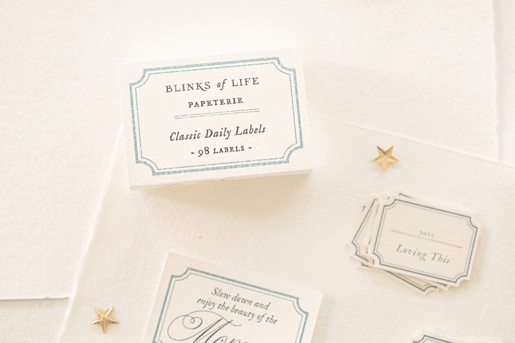 Blinks of Life - Classic Daily Labels - French Blue