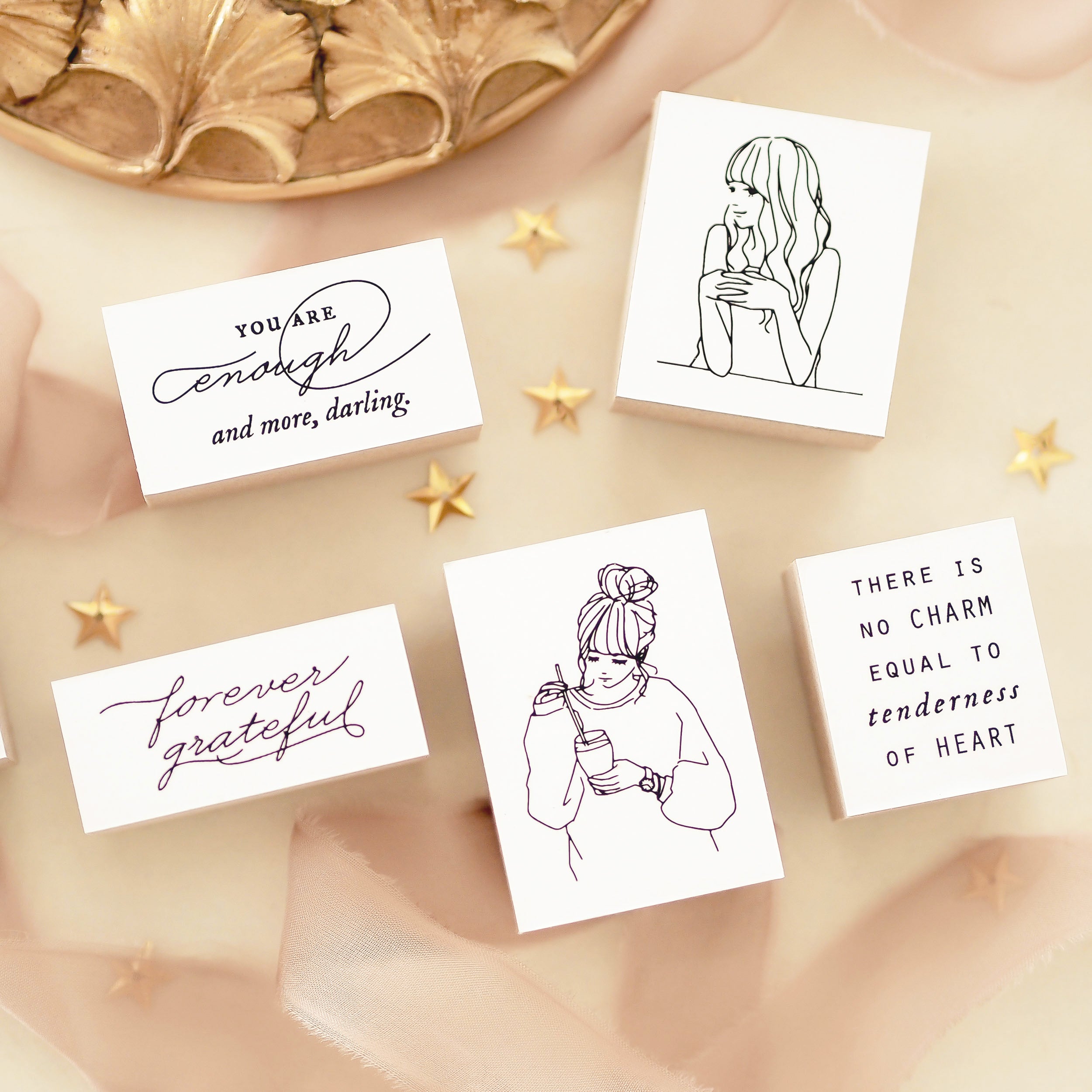 Blinks of Life - Journal Quote Rubber Stamp - You Are Enough