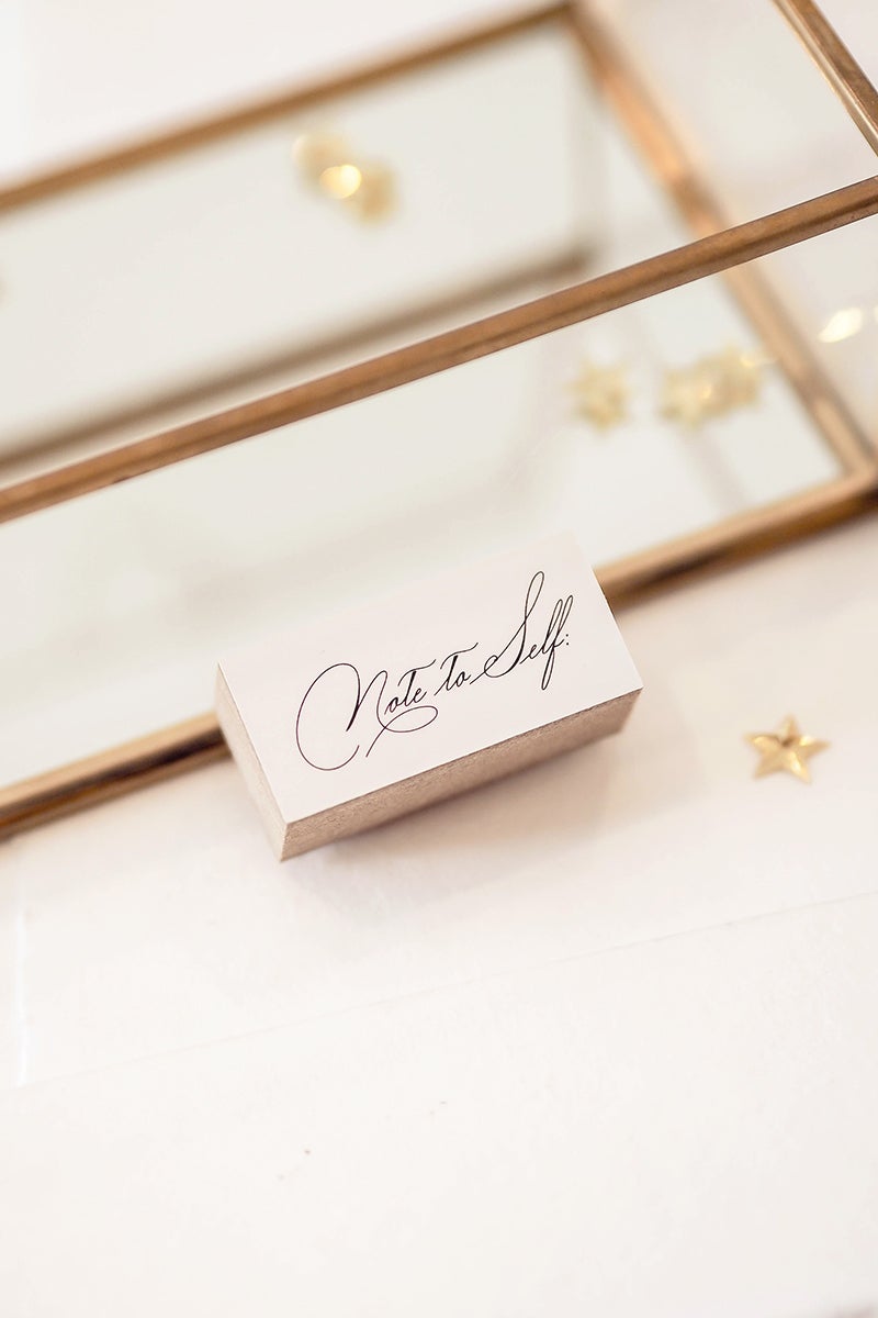 Blinks of Life - Inspiring Words Rubber Stamp - Note to Self