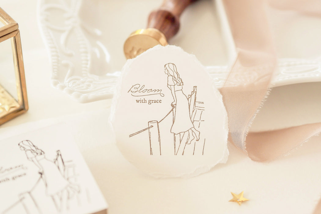 Blinks of Life - Bloom With Grace - Rubber Stamp