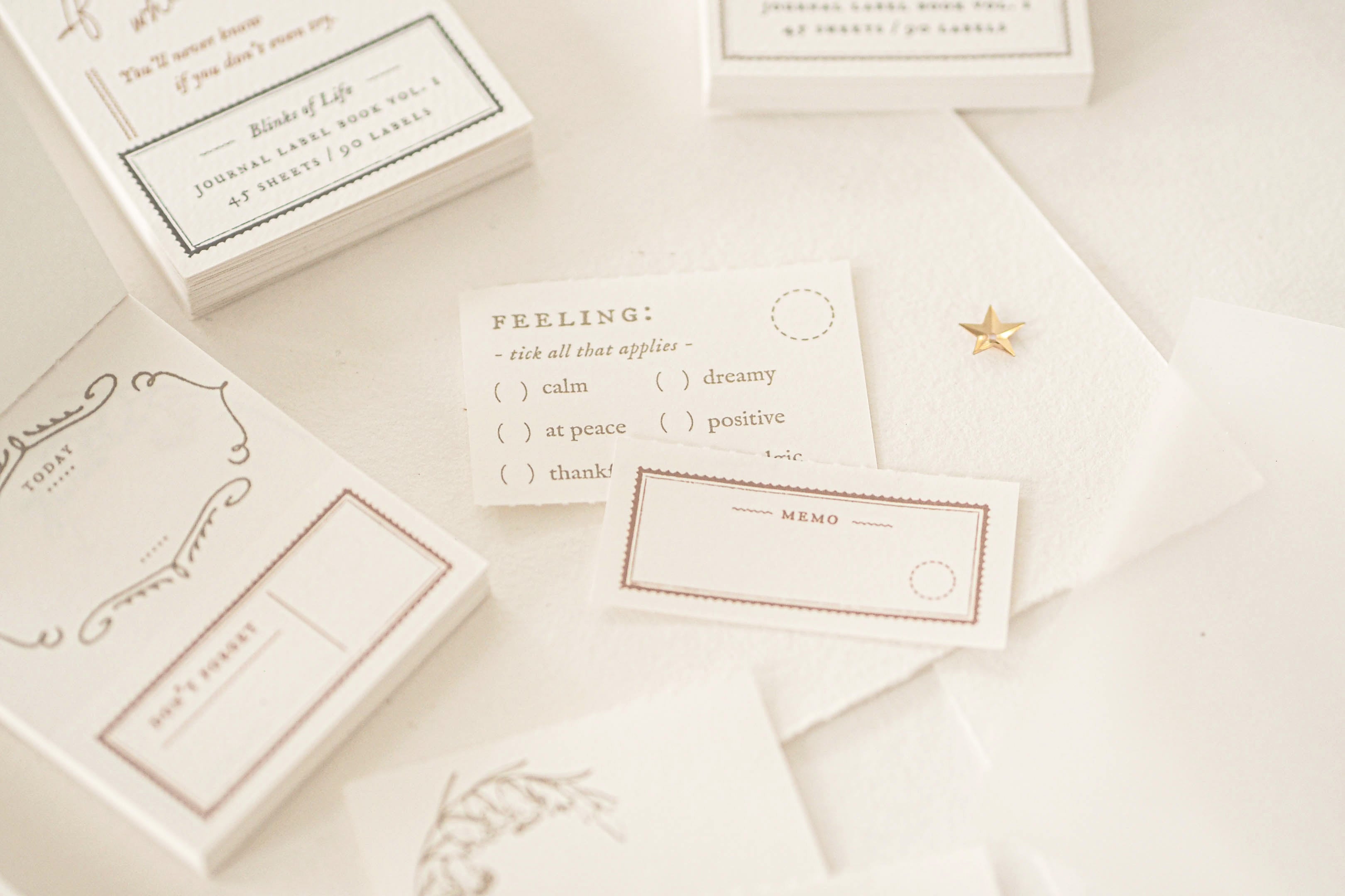 Blinks of Life Papeterie - Journal Label Book Vol 1